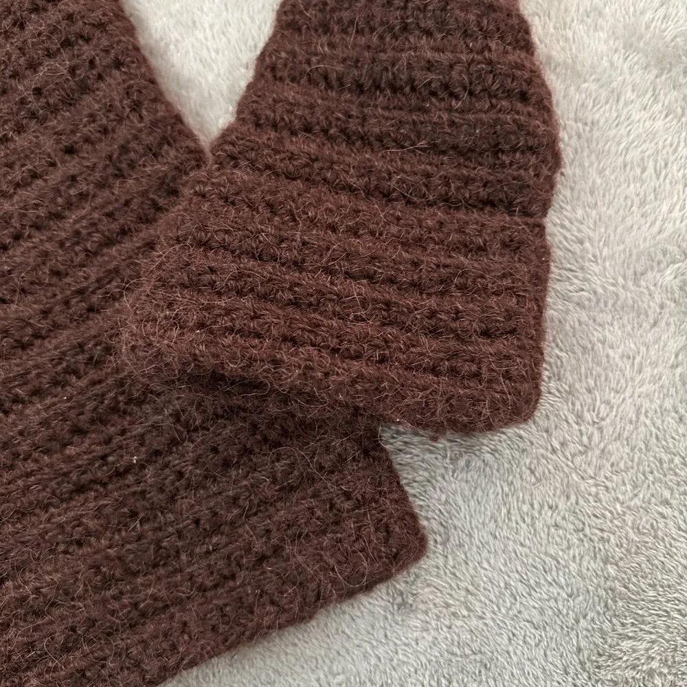 Vintage J. Crew Knit By Hand Alpaca Sweater Women's MEDIUM Fair Isle Mock Neck